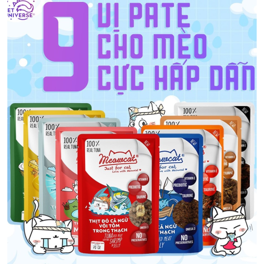 Pate gói cho mèo Meowcat 70gr