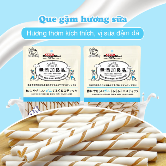 Que gặm hương sữa cho chó Doggyman 120gr