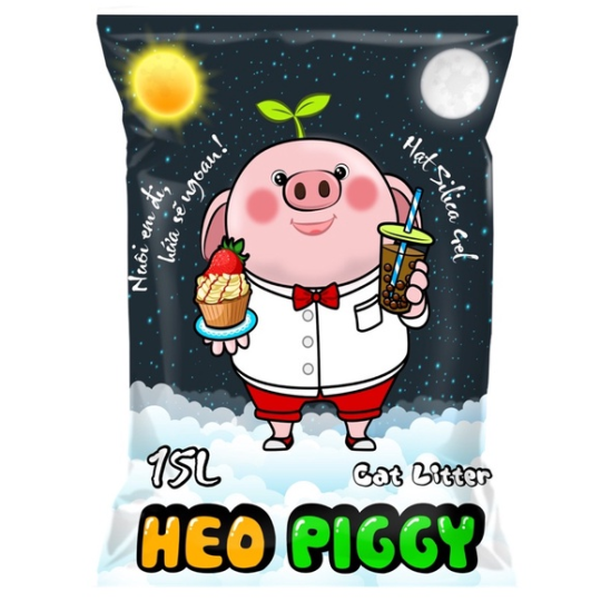 Cát vệ sinh cho mèo Heo Piggy 15L