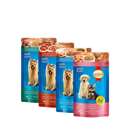 Pate gói cho chó con và chó trưởng thành nhiều vị Smart Heart 130gr