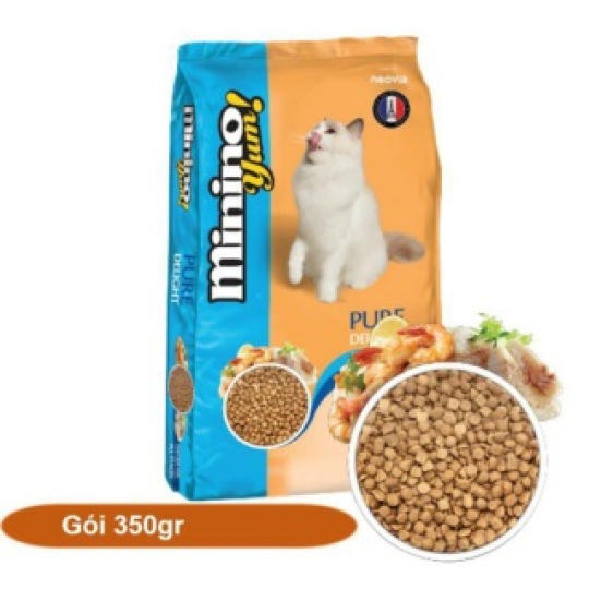 Thức ăn mèo mọi lứa tuổi vị hải sản Minino Yum 350gr
