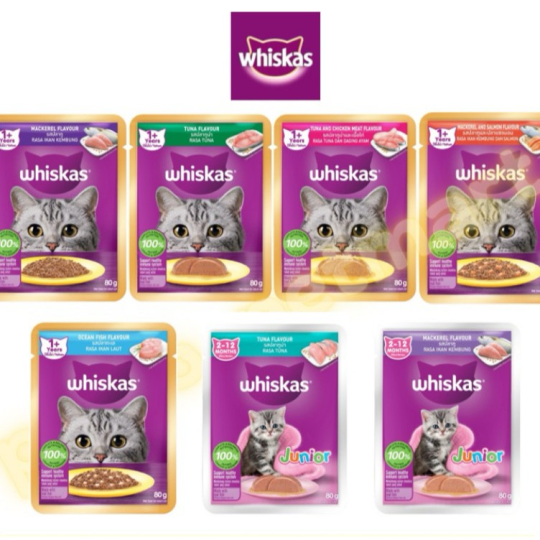Pate gói mèo trưởng thành & mèo con Whiskas 80gr