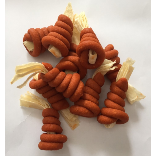 Que mềm cuộn khô cá vị gà cho chó TOBY 70gr