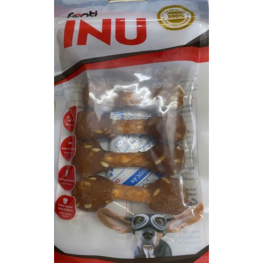 Que gặm cá viên cho chó Fonti INU 100gr