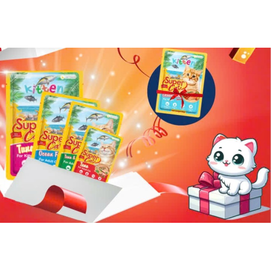 Pate cho mèo trường thành và mèo con Super cat 85gr